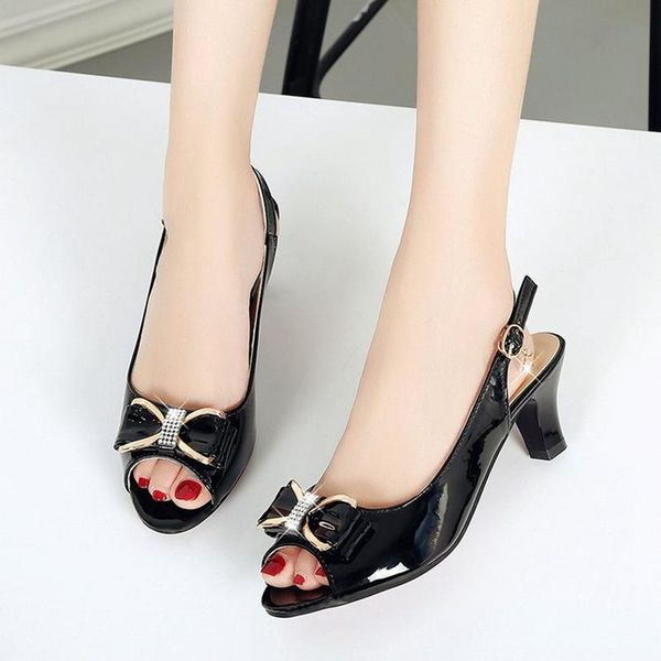 

women sandals 2021 fashion summer shoes high heels open toe dress pumps woman party, Black