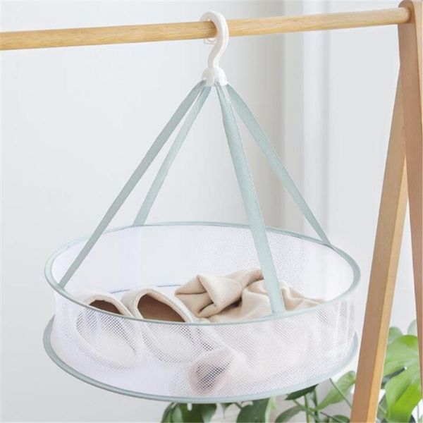 

laundry storage & organization 61cm windproof clothes dryer drying rack for sweaters hanging basket mesh folding nets single