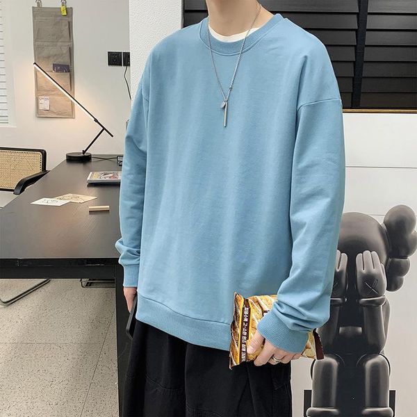 

men's hoodies & sweatshirts sweatshirt 2021 autumn long-sleeved trend loose and handsome all-match clothing, Black