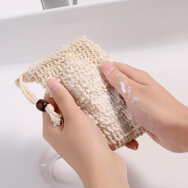 

pack natural sisal soap bag exfoliating saver pouch holder gift wrap
