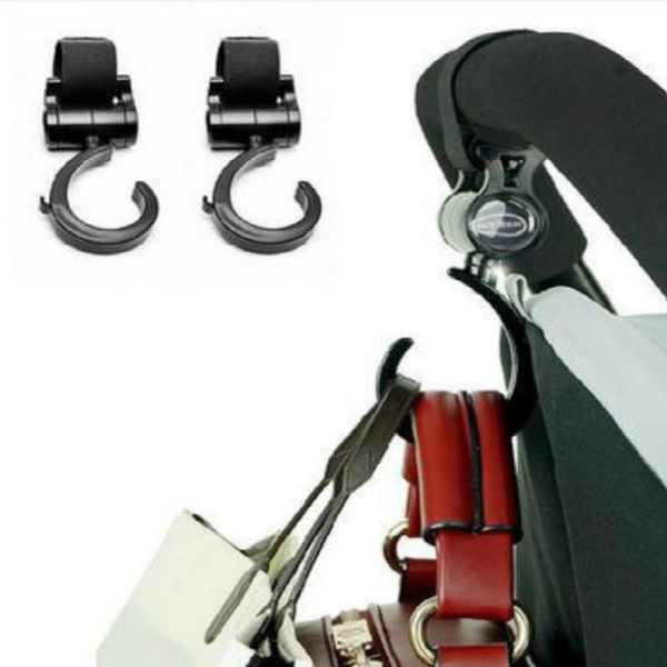 

stroller parts & accessories 2pcs/ baby hanger car seat rotate 360 degree organizer bag hooks