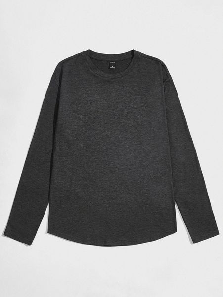 

men heather gray solid tee w6bw#, White;black