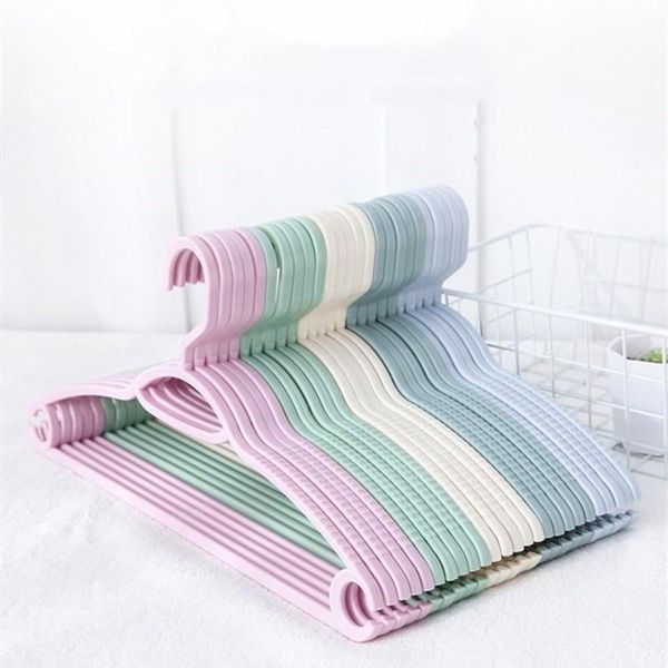 

5/10pcs plastic non-marking non-slip hanger household wardrobe clothes rack drying hangers & racks