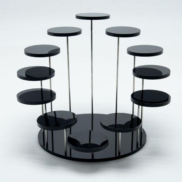 

hooks & rails round acrylic earrings necklace ring pendant bracelet jewelry cases&display stand tray storage