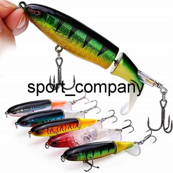 Angeln Locken Künstliche Köder Harte Topwater Schwimmende Minnow 3D Augen Kunststoff Popper Rotierende Oberfläche Wobbler Angeln Lockt