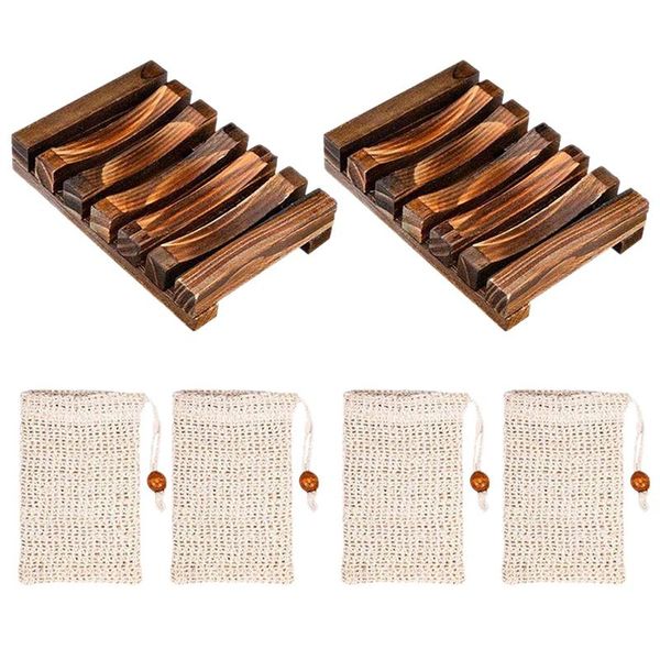 

piece set wooden soap dish,handmade box tray foaming net bag dishes