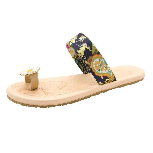 

summer women's slippers flat corrector set toe flowers lightweight orthopedic correction sandals large size 41, Black
