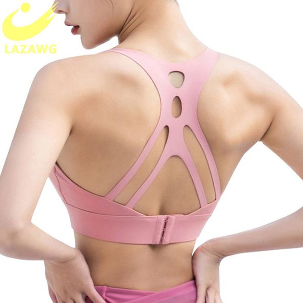 

yoga outfit lazawg sports bra tank crop women breathable fitness push up underwear athletic vest gym girl shirt run sportswear