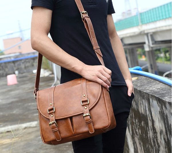 

luxury bag fashion men's handbag vintage trends leather retro messenger stylish casual male crossbody shoulder bags