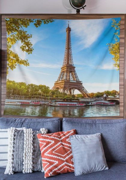 

tapestries eiffel tower view wall tapestry , paris on the hanging, tapestry, landscape art, bedroom room art