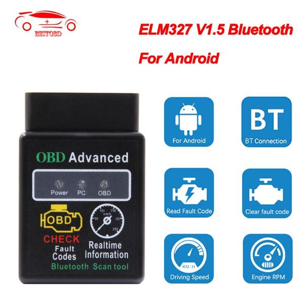 

code readers & scan tools elm327 bluetooth 2.0 for android read fault odb2 auto reader obd 2 obd2 car diagnostic scanner tool elm 327 v 1 5