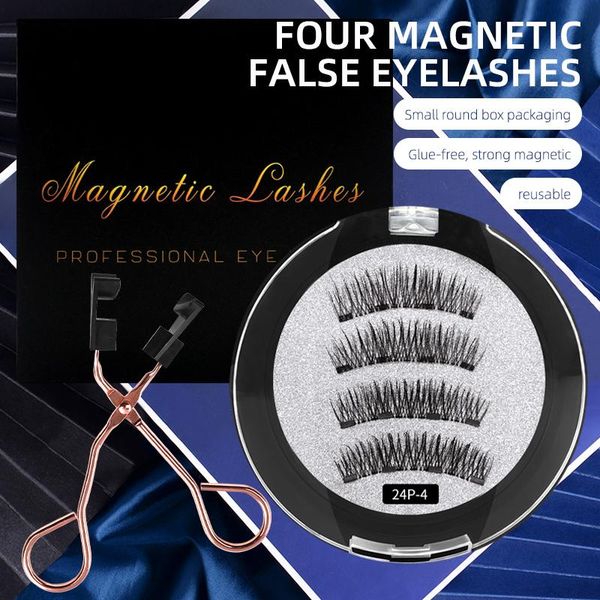 

false eyelashes 3d magnetic eyelash extension with 4 magnets handmade mink reusable
