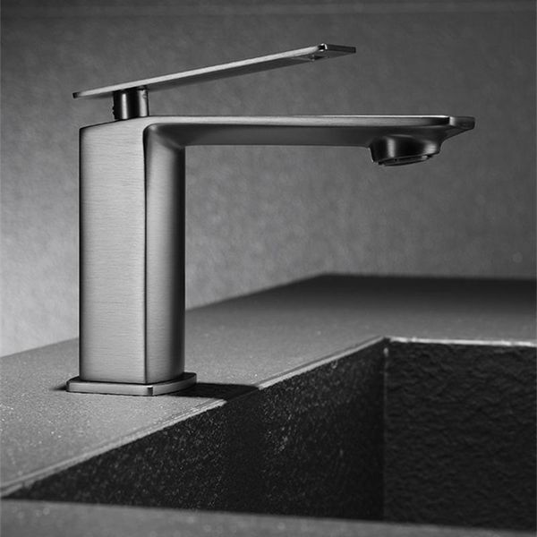 

bathroom sink faucets faucet single handle hole basin and cold mixer taps gun grey
