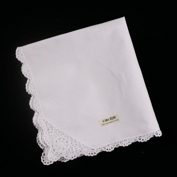 

table napkin n042-20 : 120 pieces white cotton hand crochet lace dinner napkins