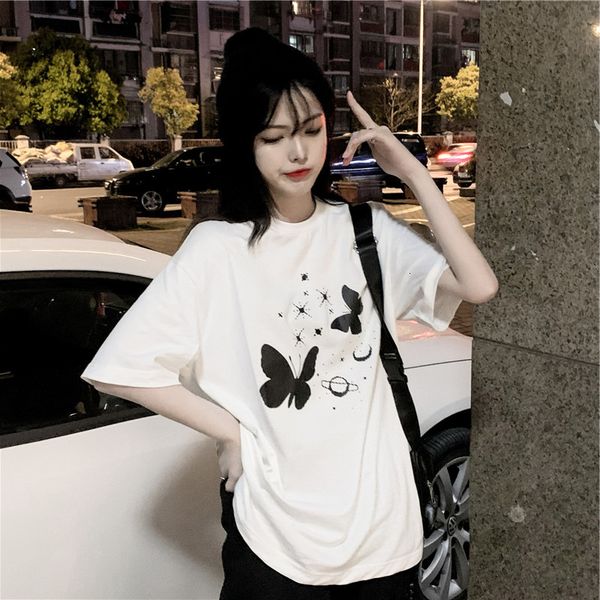 

tee classic women's soft summer leisure cotton short sleeve breathable t-shirt, White