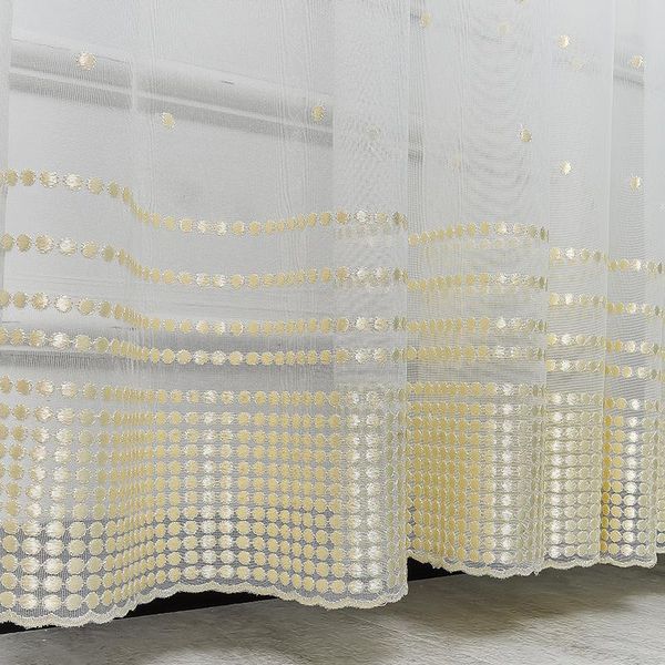 

curtain & drapes spot mesh tulle embroidery translucent partition bay window customized finished for living dining room bedroom