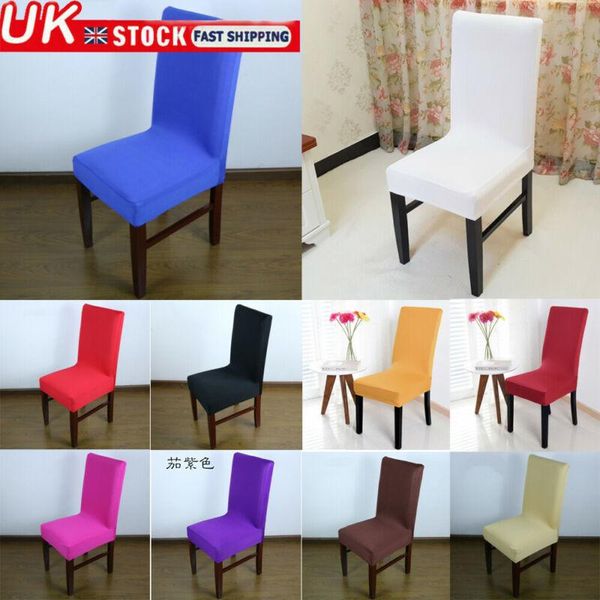 

chair covers 1pc solid color cover spandex stretch slipcovers protection for dining room kitchen wedding banquet