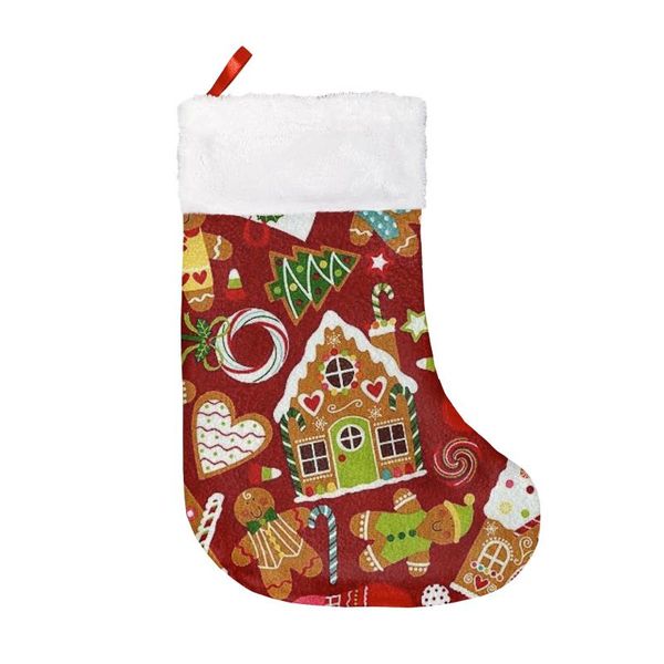 

christmas decorations large stocking for home fireplace decoration santa claus deer candy sock kids tree hanging ornament