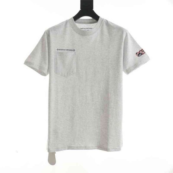 

large ch color back multi print short sleeve, White;black