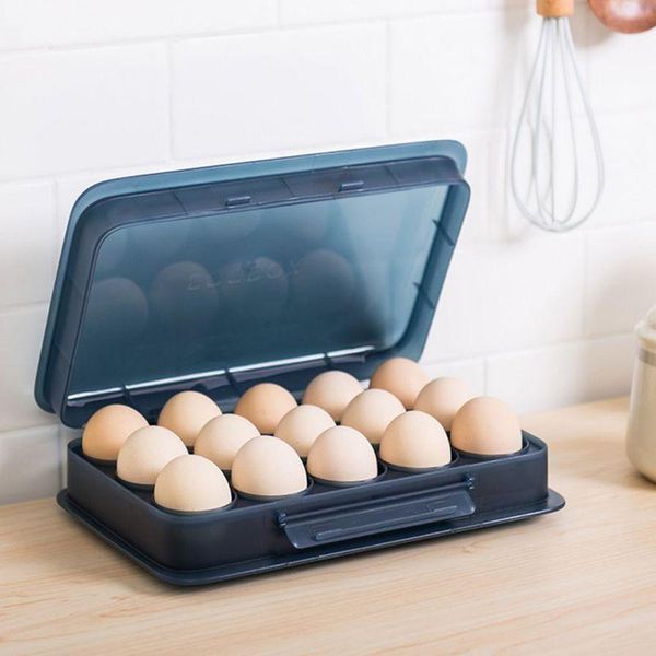 

storage bottles & jars egg box portable kitchen fresh-keeping stackable household plastic rack with lid