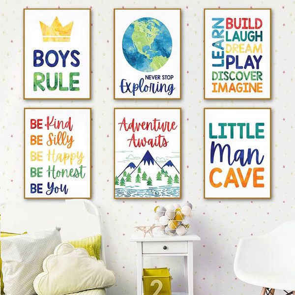 

paintings baby room decoration picture print boy bedroom poster nursery wall art deco canvas painting for