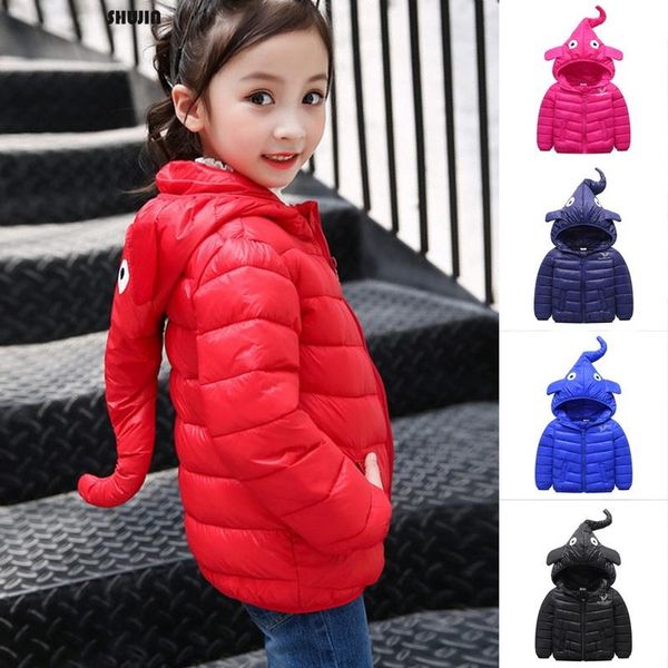 

coat shujin 2021 jacket winter children's hooded baby boy girl clothes children outwear kids cute, Blue;gray