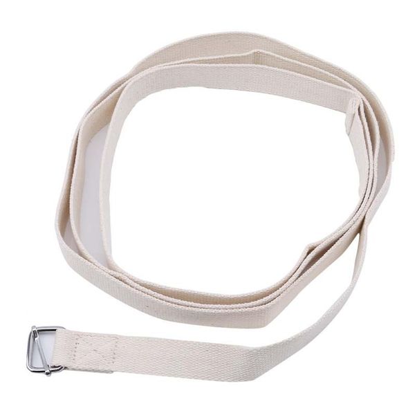 

sports belts white adjustable buckle flexibility yoga training pull bands stretch strap durable exercise resistance