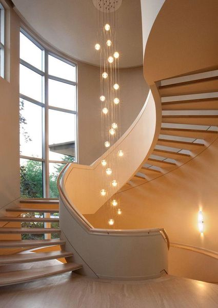 

creative meteor rain chandelier crystal glass ball high-rise duplex stair light custom restaurant living room clothing store lam pendant lam
