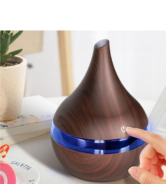 

2021 new 300ml usb electric aroma air diffuser wood ultrasonic air humidifier essential oil cool mist maker for home free