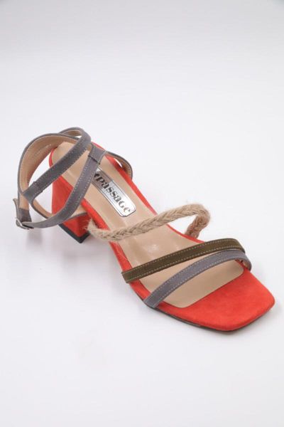 

sandals 6081 orange gray high-heeled women 's, Black
