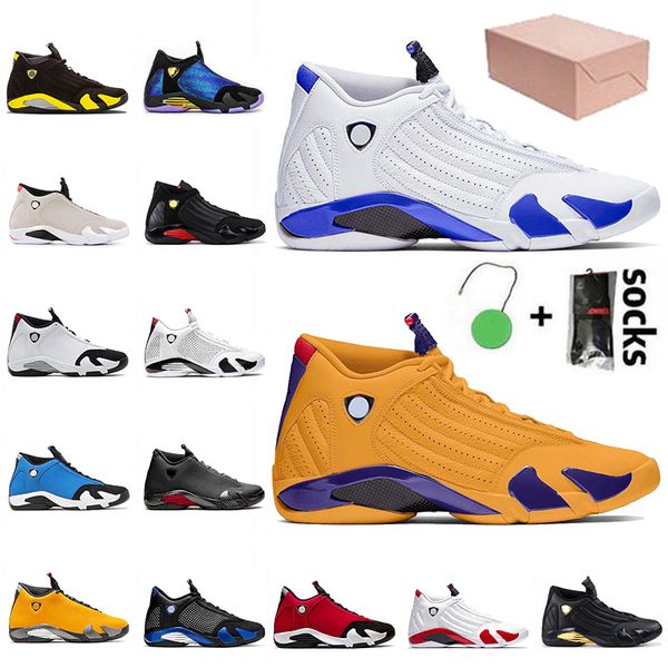 

with box jumpman 14 14s mens trainers men basketball shoes graphite university gold hyper royal gym red desert sand black toe fashion sports