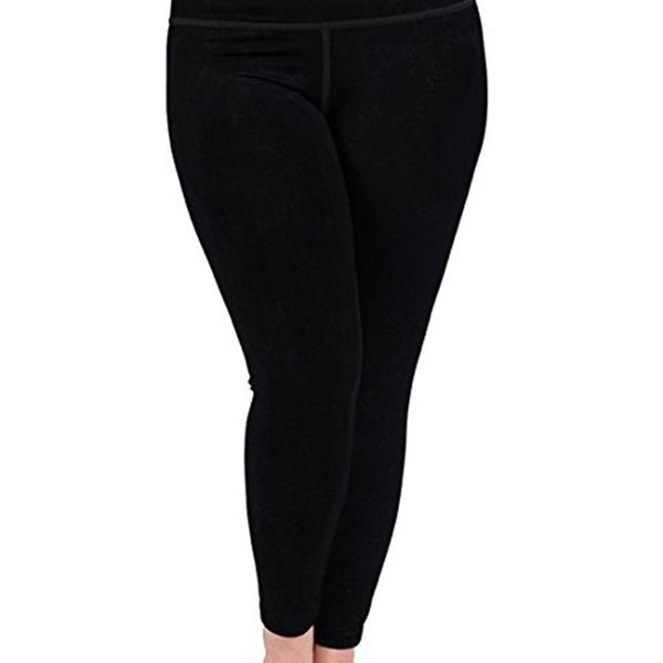 

leggings fashion 8140 seamless solid color modal sports yoga large capris, Black