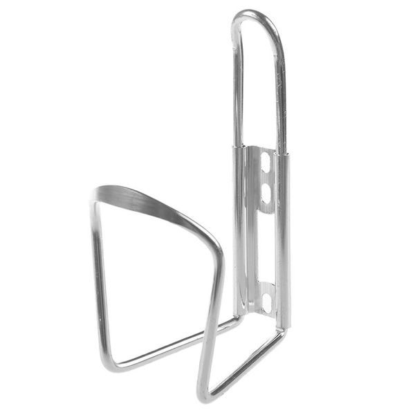 

silver tone water bottle aluminum rack holder for bicycle bottles & cages