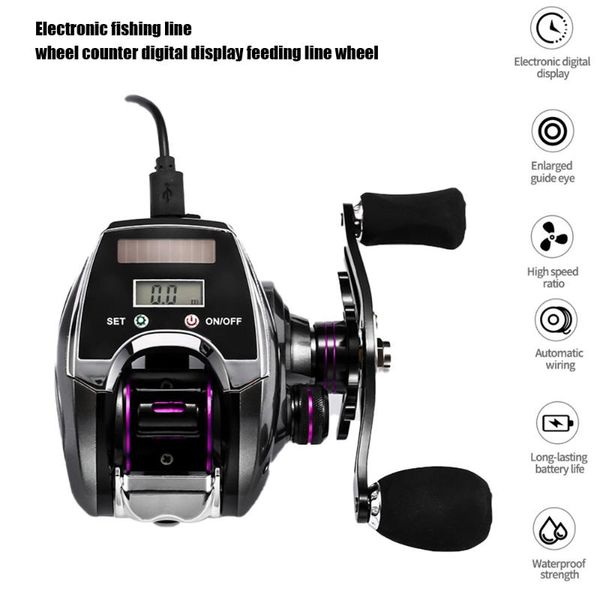 

baitcasting reels display electronic fishing reel high speed water depth measurement bait casting tool