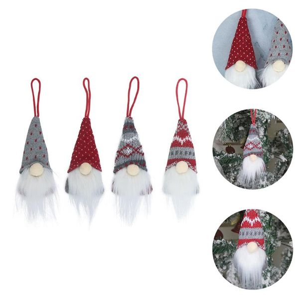 

christmas decorations 4pcs gnome doll lovely cloth hanging santa adornment