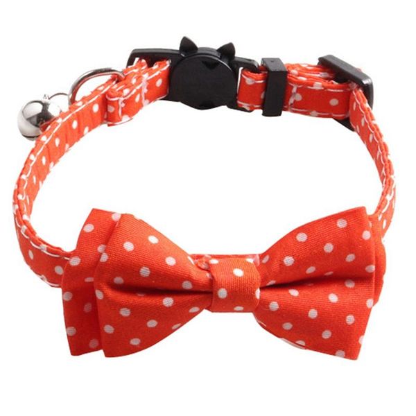 

cat collars & leads collar with polka dot pattern series bow bell quick release adjustable pet bells,quick cloth