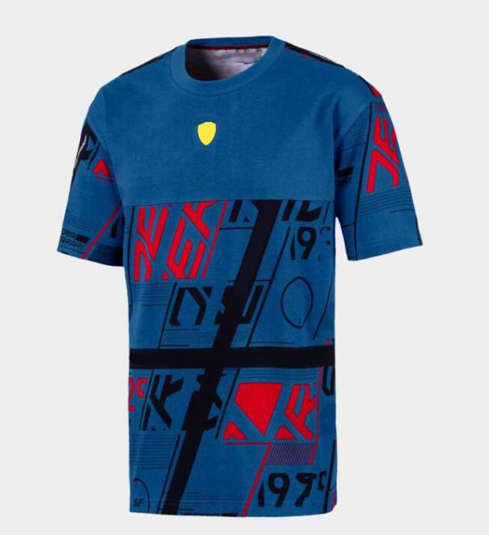 

f1 formula one racing t-shirt team workwear car fan casual round neck short sleeve