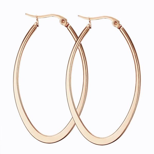 

hoop & huggie glossy fashion jewelry titanium steel earrings hypoallergenic wholesale high-end, Golden;silver