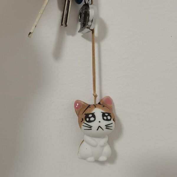 

keychains selling exotic handmade ceramic cute private cat keychain fashion jewelry small bag accessories, Silver