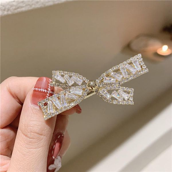 

hair clips & barrettes 2021 zircon duckbill clip temperament hairpin for women engagement gift fine jewerlry fashion accessories gifts, Golden;silver