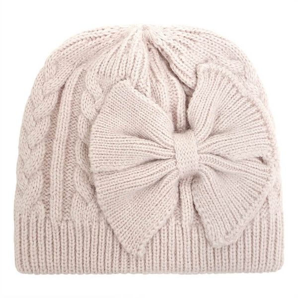 

baby hats newborn caps toddler hat autumn winter girls cotton wool knitted cap keep warm bow kids accessories beanies 0-12months b8701, Yellow