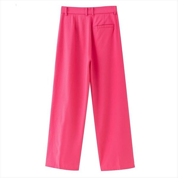 

elegant straight trousers fashion womens capris stylish long vintage solid blue girl chic, Black;white