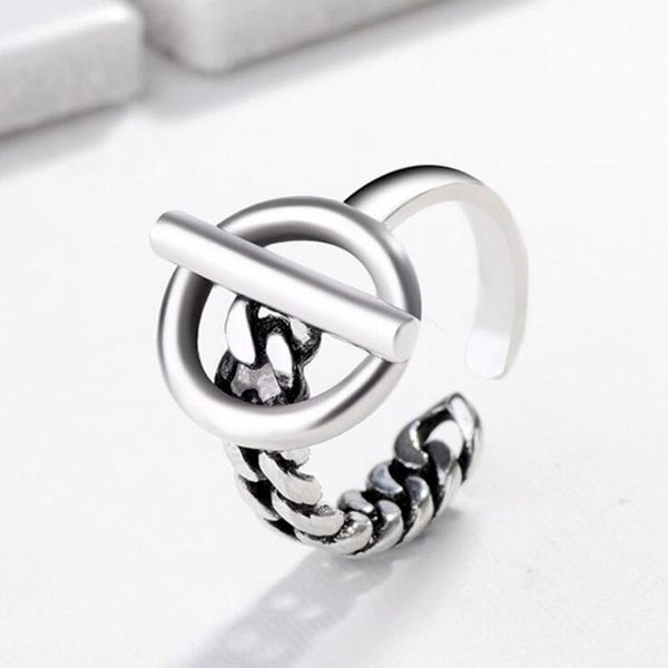 

wedding rings silver color ring jewelry personality tide opening wide and narrow style fashion simple smoo, Slivery;golden