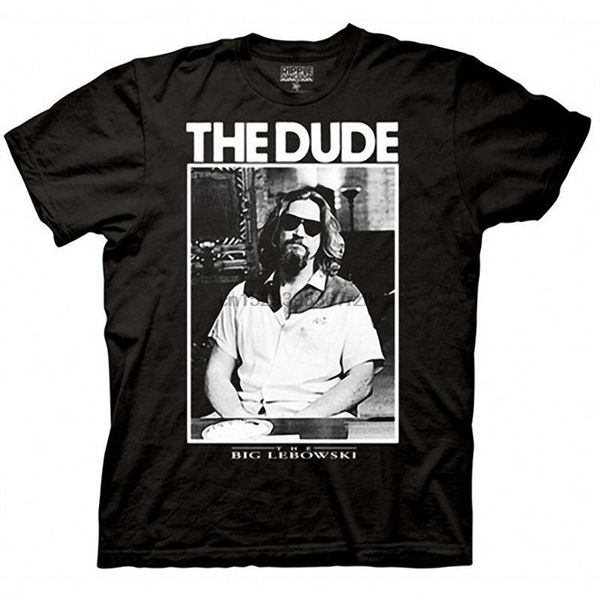 

men's t-shirts big lebowski the dude po t-shirt, White;black