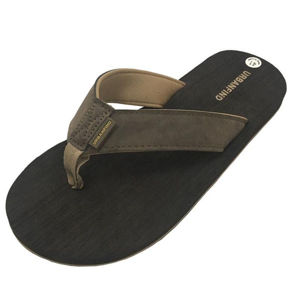 

slippers men casual flip flops size 41-46 outside / indoor man summer shoes beach black brown