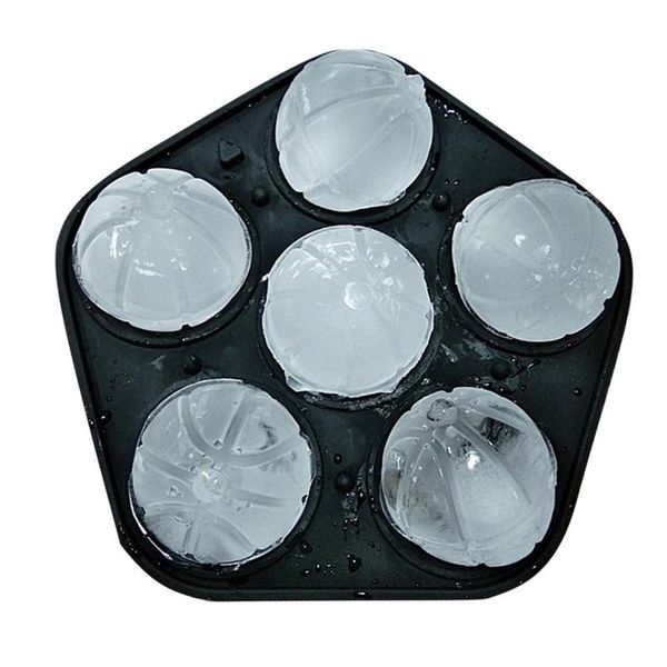 

ice block trays basketball molds reusable silicone 5-ice maker baking moulds