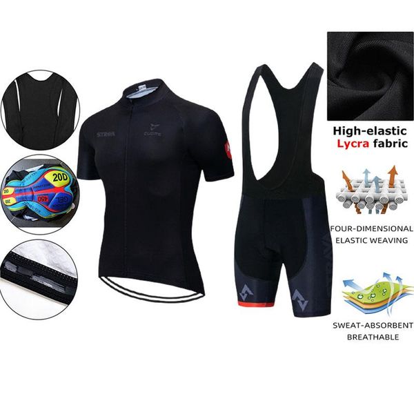 

racing sets 2021 summer mtb cycling jersey short sleeve set man uniformes quick-dry bikecy clothing road bike clothes pro team, Black;blue