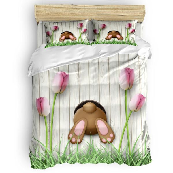 

bedding sets easter plank tulip duvet cover set warm and comfortable bedroom supplies comforter 2/3/4pcs