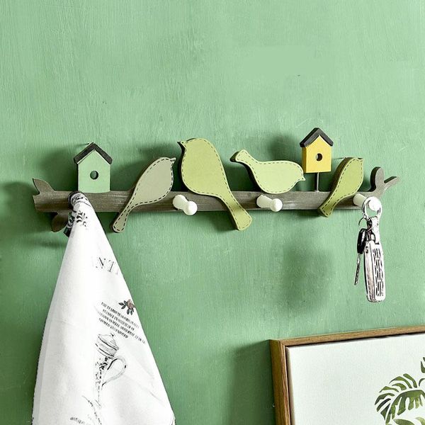 

robe hooks creative wood hanger wall hanging rack decoration