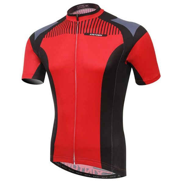 

racing jackets men's summer cycling jersey short-sleeved comfortable road bike sportswear, Black;red